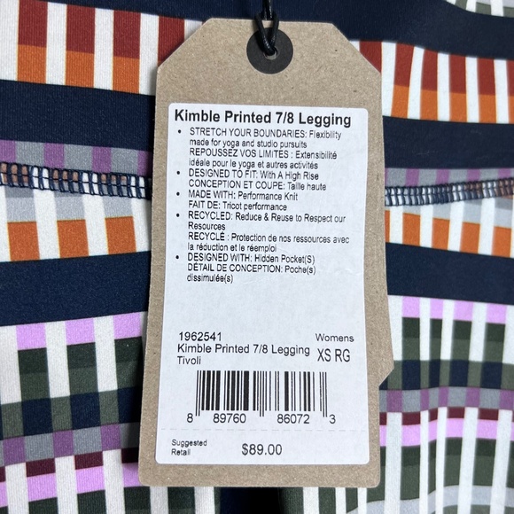Prana Kimble Printed 7/8 Legging, NWT, XS - Picture 3 of 16